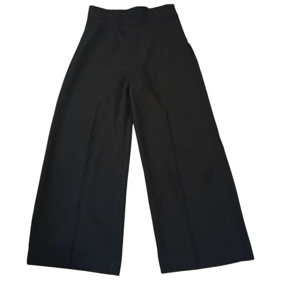 NWOT ZARA Black High Waist Wide Leg Dress Trousers Size S - Picture 4 of 11